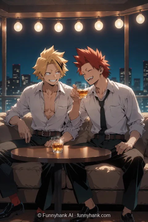 Kirishima x Kaminari fan illustration